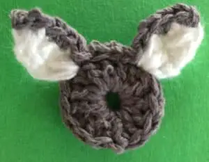 Crochet kangaroo joey head with ears