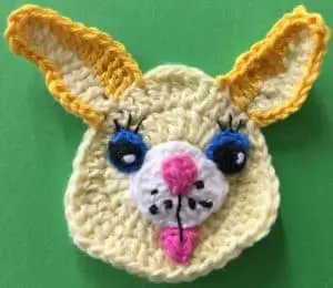 Crochet little rabbit head with eyes