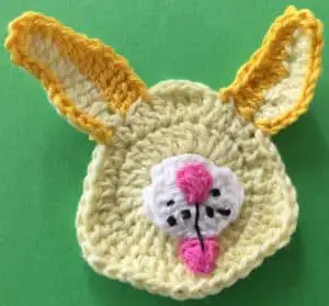 Crochet little rabbit head with muzzle
