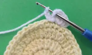 Crochet little rabbit tail second row