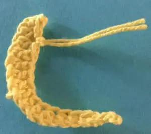 Crochet unicorn attaching mane fringe 2