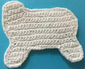 Crochet unicorn body neatened