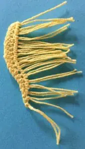 Crochet unicorn finished mane fringe