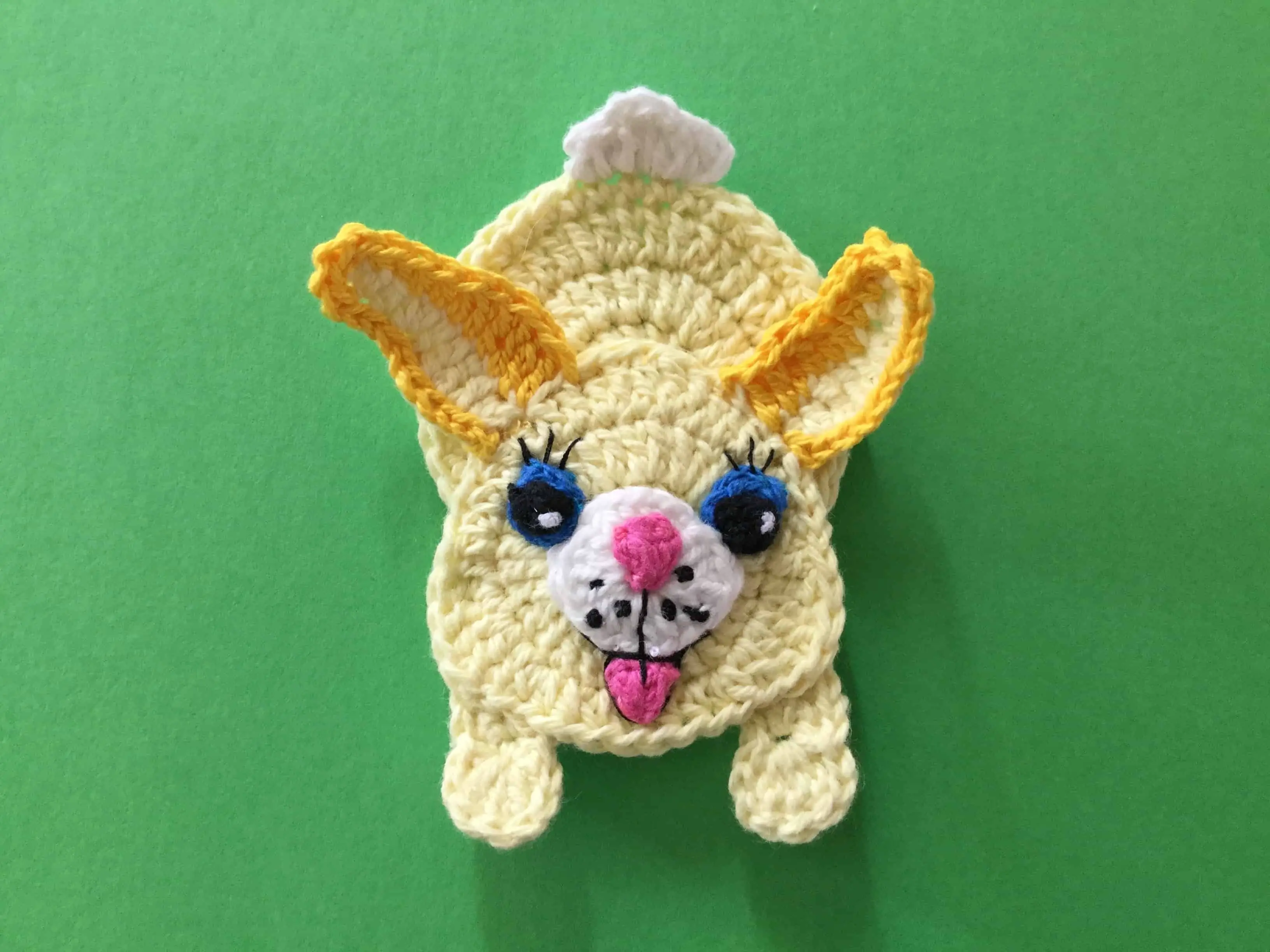 Finished crochet little rabbit landscape