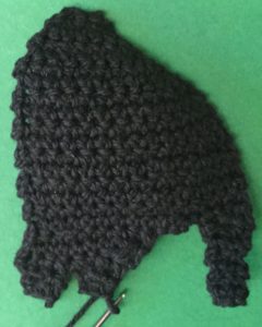 Crochet buffalo body and both front legs