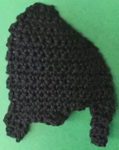 Crochet buffalo body and first front leg