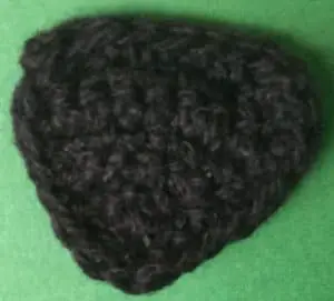 Crochet buffalo bottom head piece neatened