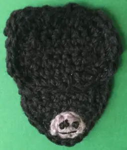 Crochet buffalo head with muzzle