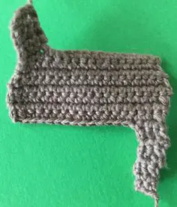 Crochet horse body back leg
