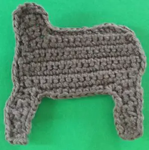Crochet horse body with legs