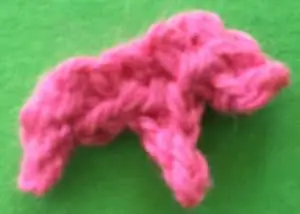 Crochet rocking horse front mane piece