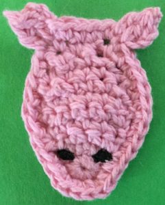 Crochet rocking horse head with nostrils