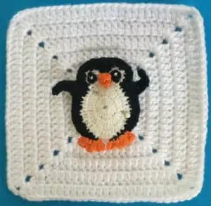 Attaching appliques to items placement of penguin
