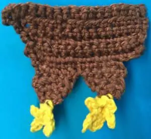 Crochet bald eagle body with claws