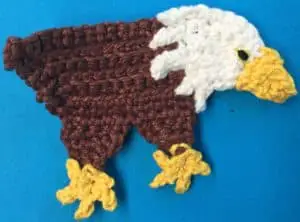 Crochet bald eagle body with head
