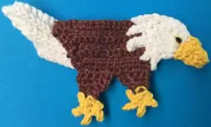 Crochet bald eagle body with tail
