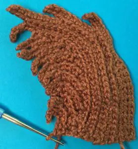 Crochet bald eagle front wing side feathers finished