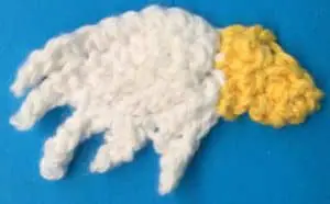 Crochet bald eagle head and beak