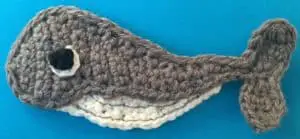 Crochet Humpback Whale body with eye