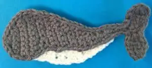 Crochet Humpback Whale body with tummy part
