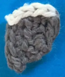 Crochet Humpback Whale small fin with slip stitch