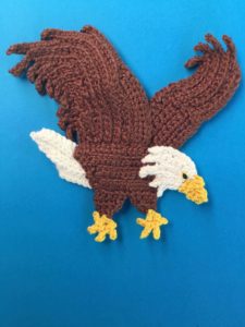 Finished crochet bald eagle portrait