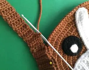 Crochet dog bag strap first stitches
