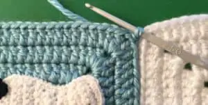 Crochet edging for baby blanket joining wool to baby blanket