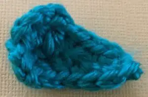 Crochet flower for granny square finished leaf
