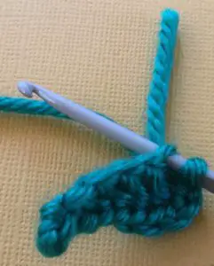 Crochet flower for granny square slip stitch of leaf