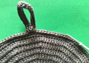 Crochet cat potholder joining for first inner ear