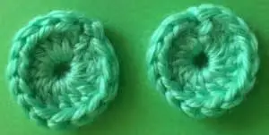 Crochet cat potholder outer eyes
