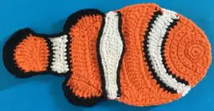 Crochet clown fish black marking finished