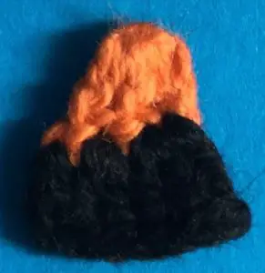Crochet clown fish black on far front fin