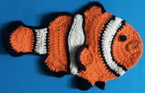 Finished crochet clown fish landscape