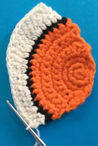 Crochet clown fish first white stripe