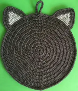 Crochet cat bag back of head with ears