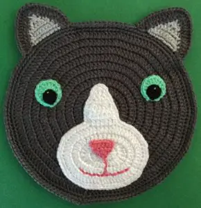 Crochet cat bag head with eyes