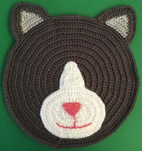 Crochet cat bag head with muzzle