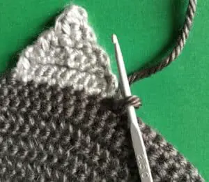 Crochet cat bag joining for outer ear