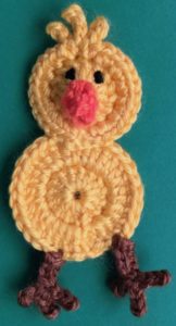 Crochet chicken body with head