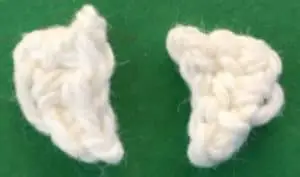Crochet elephant head tusks
