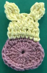 Crochet giraffe head head with ears