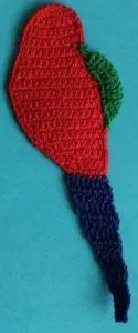 Crochet king parrot back wing finished