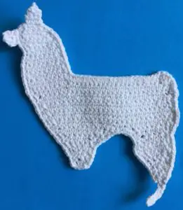 Crochet llama back foot
