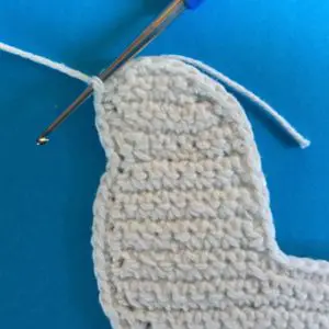 Crochet llama beginning muzzle