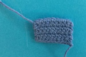 Crochet llama beginning saddle