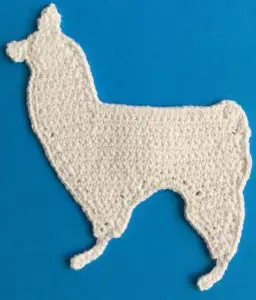 Crochet llama body finished