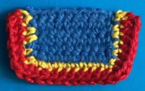 Crochet llama third part of saddle