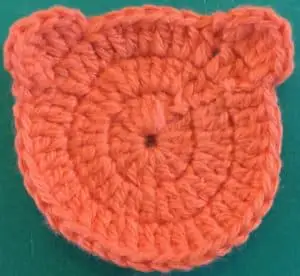 Crochet tiger head head with ears